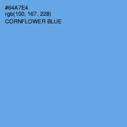 #64A7E4 - Cornflower Blue Color Image